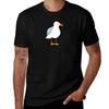Möwe Aquarell Niedliches Seevogel Design T-Shirt Weiches Stretch Kurzarm Top T-Shirt