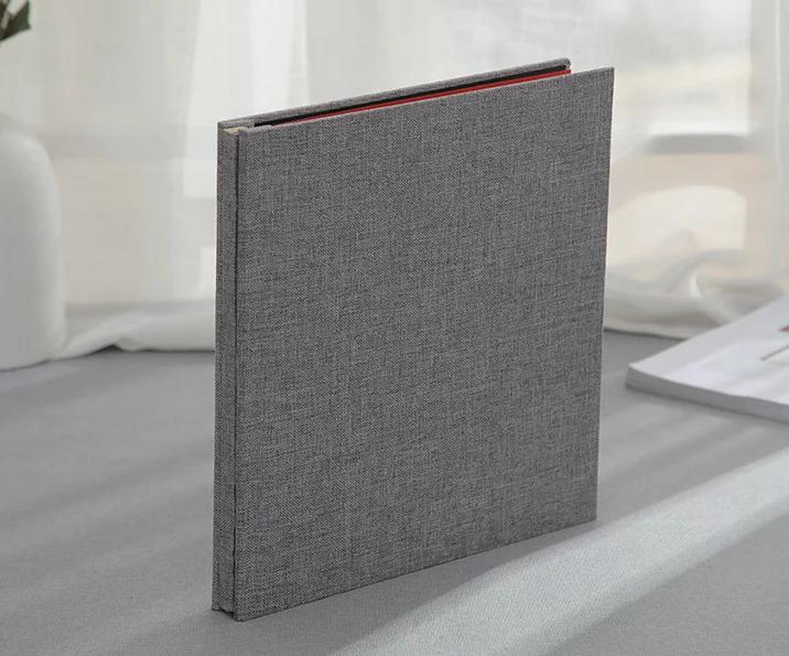 

16inch Simple Linen Self-adhesive Lamination DIY Photo Album for Family Lovers Birthday Gift Wedding Baby Large Capacity серый