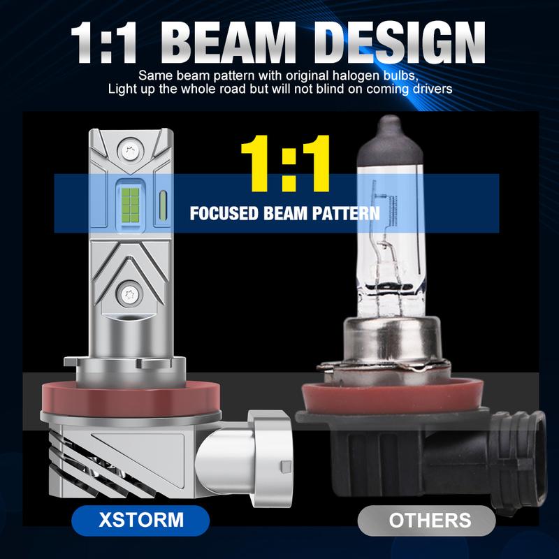 XSTORM H8 H11 LED Headlight Bulb Canbus H16 JP 9005 HB3 9006 HB4 LED Car Headlamp Fog Light Turbo Lamp 12V 6500K Automobiles