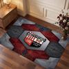 Brentford Football Print Crystal Velvet Rug, Comfortable Water Absorbent Non Slip Indoor Floor Carpet
