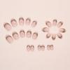 Unghie finte lucide da premere con mandorla, unghie adesive in 12 misure, 24 pezzi punte per unghie francesi per decorazioni fai da te per nail art