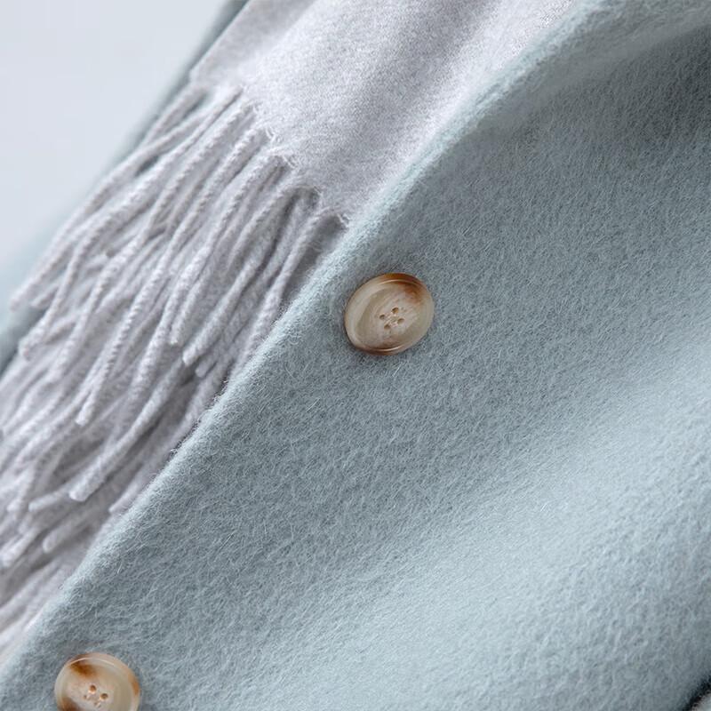 Sybill's Women's Hooded Wool Blend Mid-length Coat