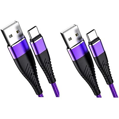 Type-c Cable(2M*2pack) USB A To USB-C Charge Braided Cord Compatible with Samsung Galaxy S10 S10E S9 S8 S20 Plus, and Other TYPE-C Charger