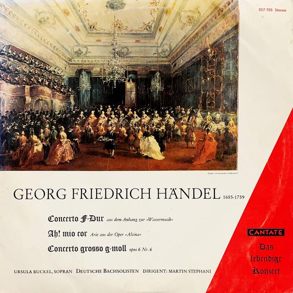 LP Record GEORG FRIEDRICH HANDEL - URSULA BUC - Concerto F-dur / "ah! Mio Cor" / Co 057705 Cantate Germany Classical Used