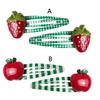 2-Pack Fruit Hair Clip Small Metal Snap Hairpins for Women Kids Toddlers Girls