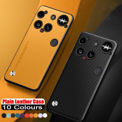 Funda de Cuero Liso para Teléfono Nothing Phone 3 3a Pro Mate Silicona Blanda con Borde Protector Fundas para Nothing Phone3 Carcasa de Fibra de Carbono
