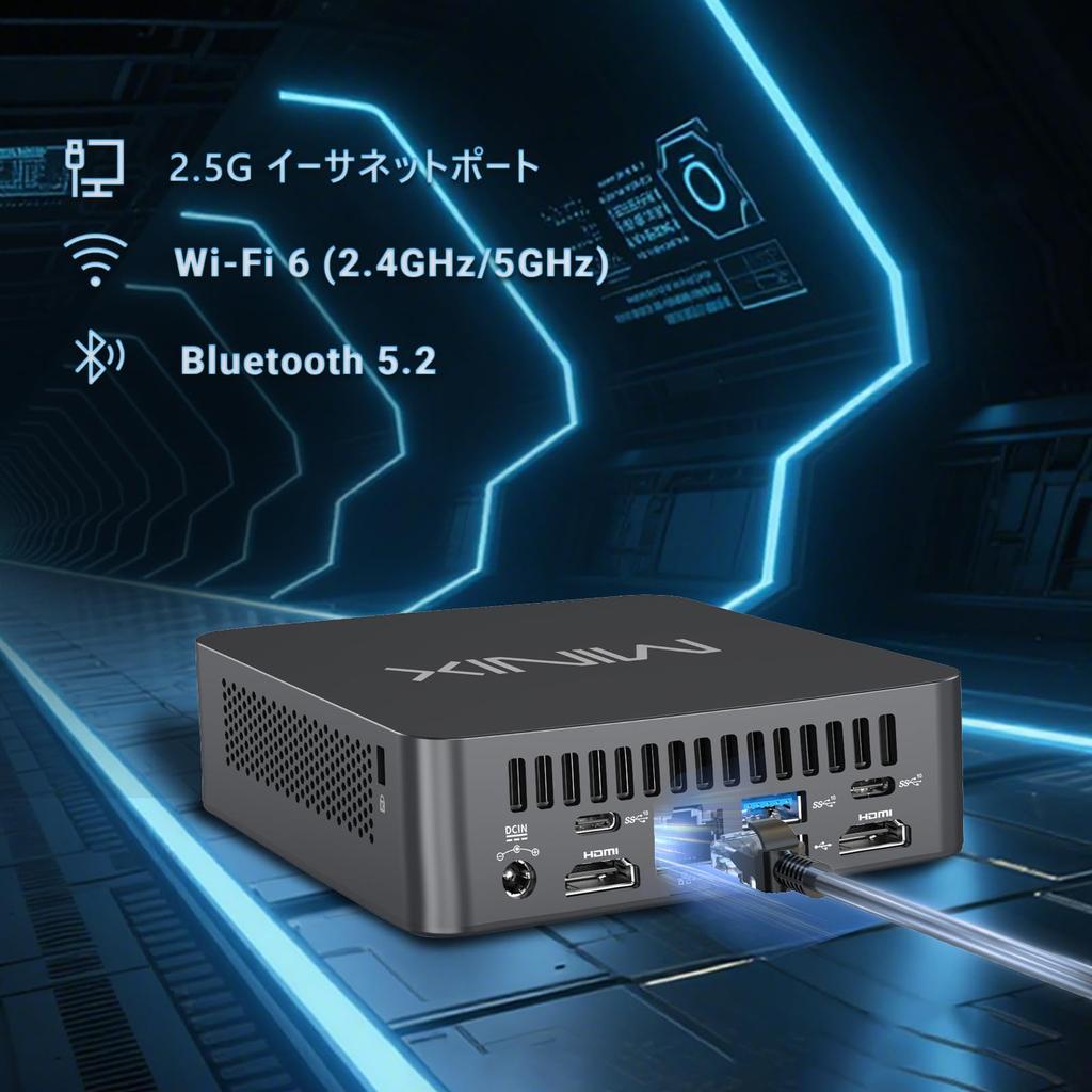 MINIX NEO NUC355 Mini-PC mit Intel Core 3 16 GB 512 GB PCIe Triple 4K Display WiFi Windows 11 und Ideal für und Digital Signage N355, DDR5, SSD,