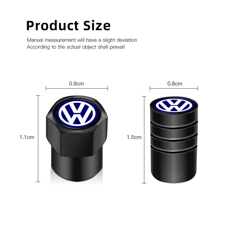 4Pcs 3D Metal Tire Valve Cap Car Tyre Air Stem Cover For VW Golf Polo Tiguan Touran Jetta Passat CC T5 GTI Arteon Magotan Arteon Sx5