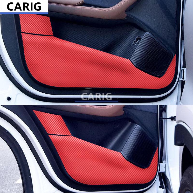 For BYD SONG PLUS 20-21 Door Anti-kick Sticker Modified Carbon Fiber Pattern Interior Car Film Accessories Modification