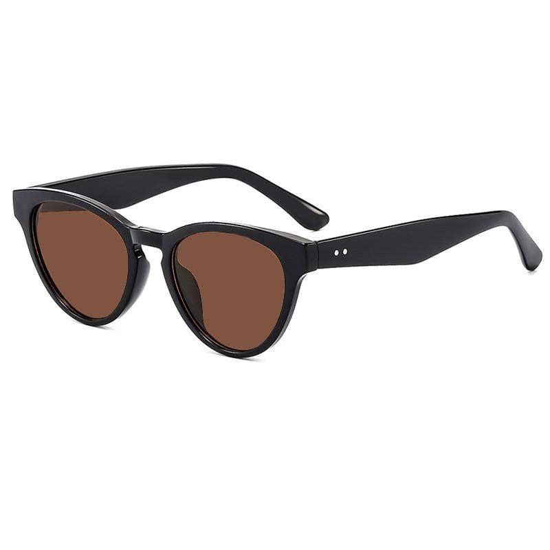 

Retro Cat Eye Sunglasses For Women With Uv400 Protection Geometric Design Fashion Sun Accessory BlackFrameTeaLens