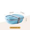 800/1300ML Portable Lunch Box with Two Compartments for Food Storage Plus A Detachable Mini PP Box Light Salad Cup Microwavable