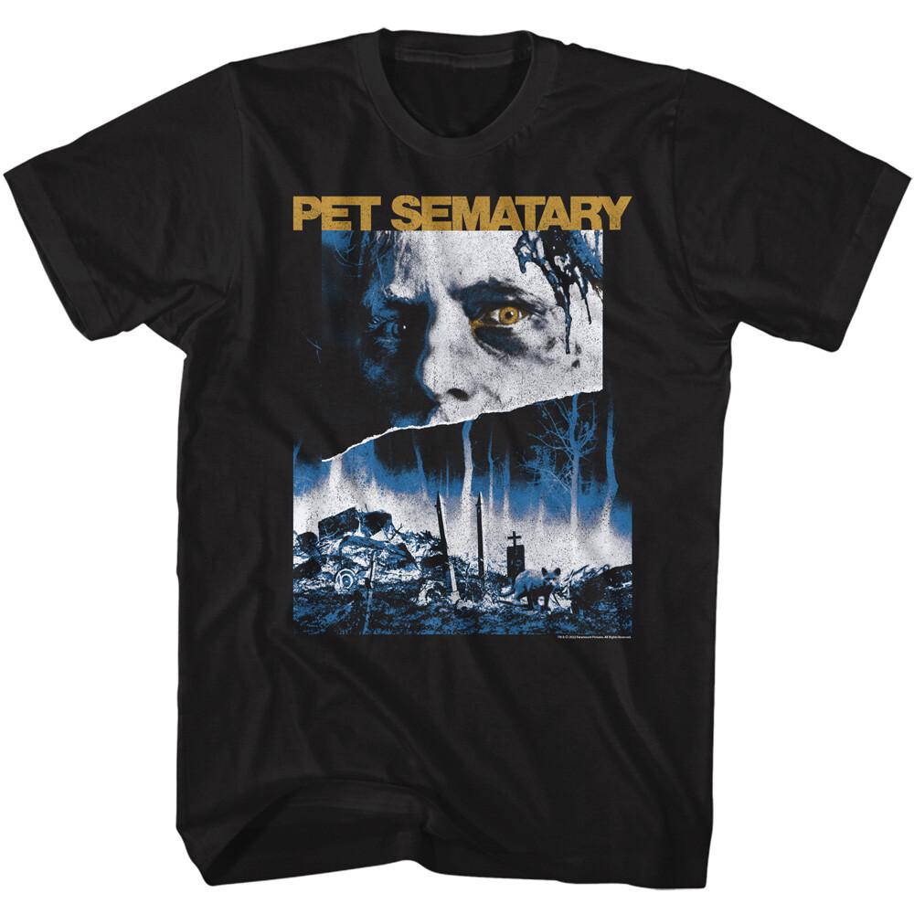 Pet Sematary 3 Color Movie Poster Pascow Church Grave Scene Men T Shirt S