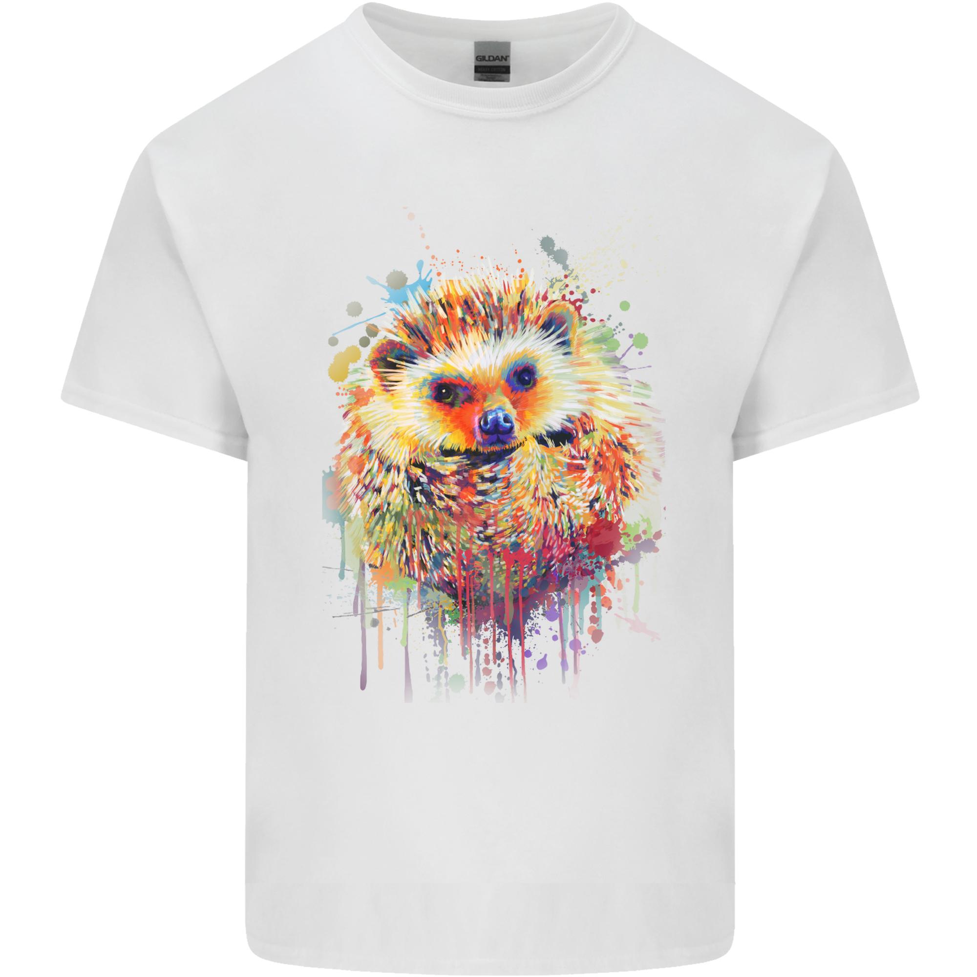 Watercolour Hedgehog Unisexs Light Cotton TShirt S