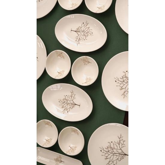 Tree of Life 16 Piece Porcelain Breakfast Set for 6 People