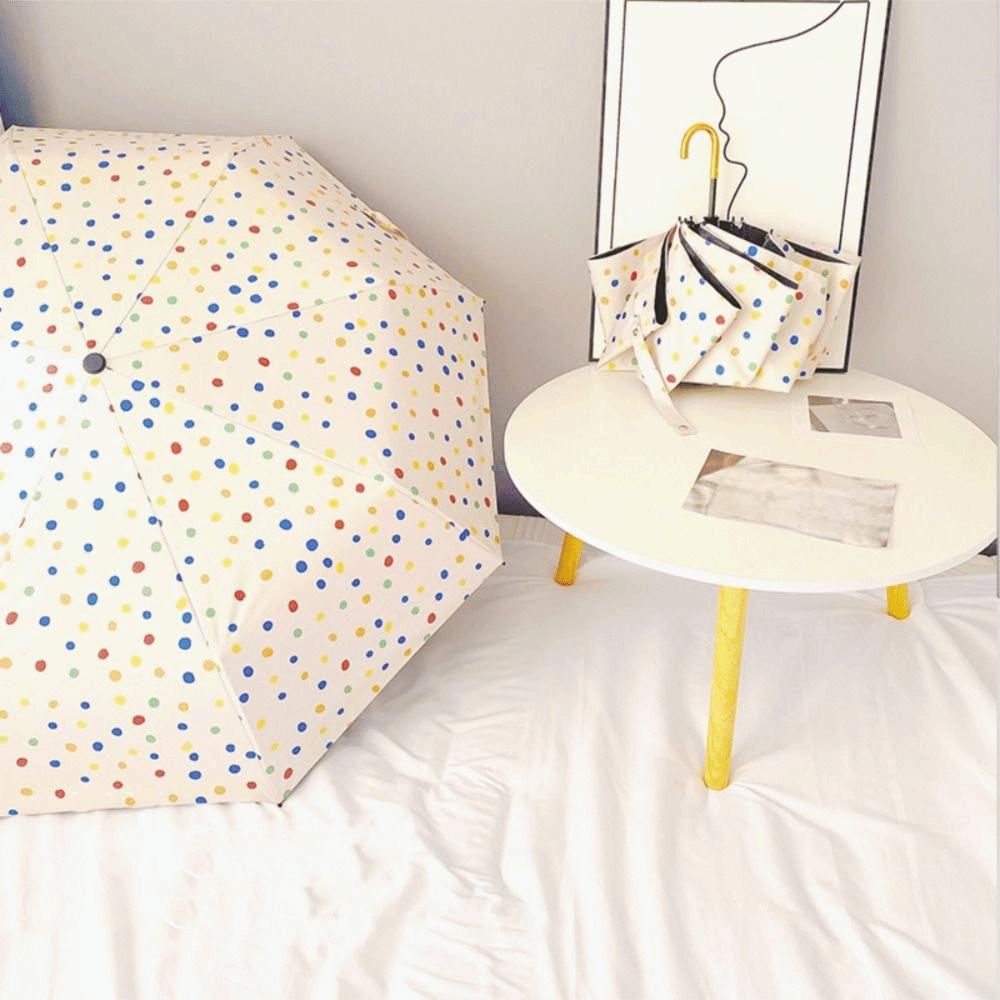 Winylowy Parasol Automatyczny Ochrona UV Parasol w Kropki Kolorowy Składany Parasol Codzienny