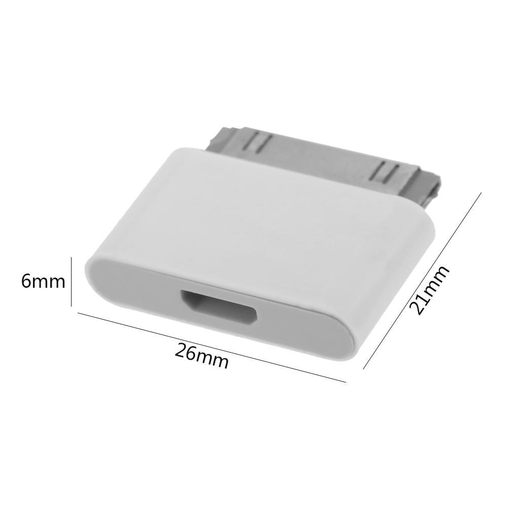 Żeński Micro USB Na Męski dla 30-pinowego iPhone'a 4 4S 3G 3GS Adapter ładowarki