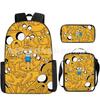Adventure Time Backpack Set 3-Piece Comic Bookbag Shoulder Bag Pencil Case