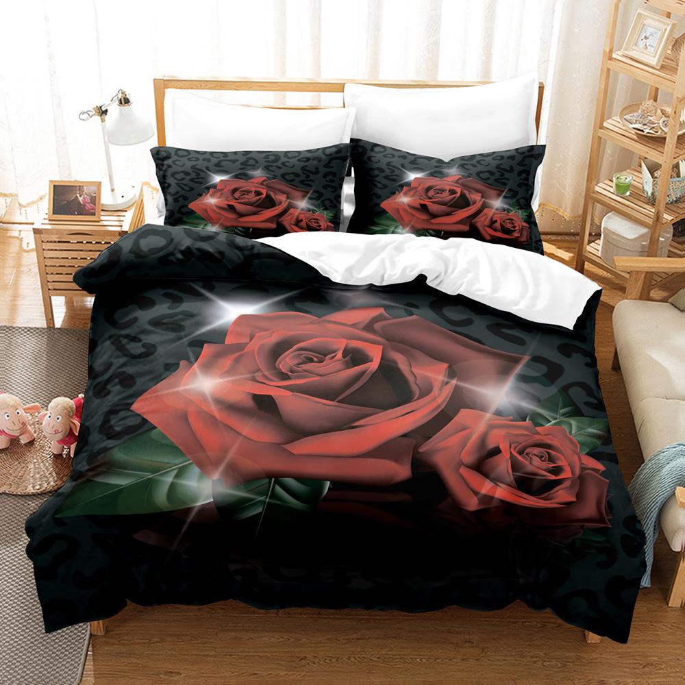 Fashion Technology Printing, 3D Digital Printing, Bedding, Duvet Covers, Pillowcases, Three-piece Sets