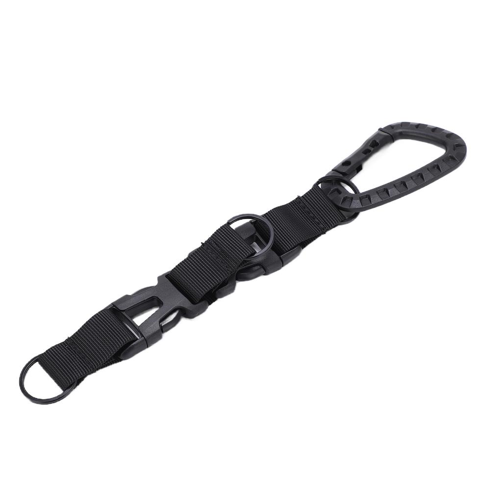 Plastic Carabiner D Ring Keychain Molle Webbing Gear Clip for Camping Hiking FishingBlack