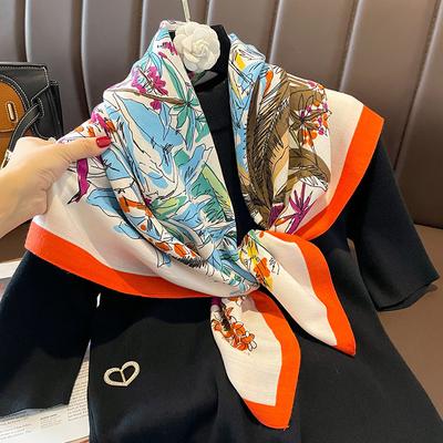 Scarfs for Women Lightweight Fashion Scarves Elegant Floral Pattern Scarfs Sunscreen Shawls Wraps
