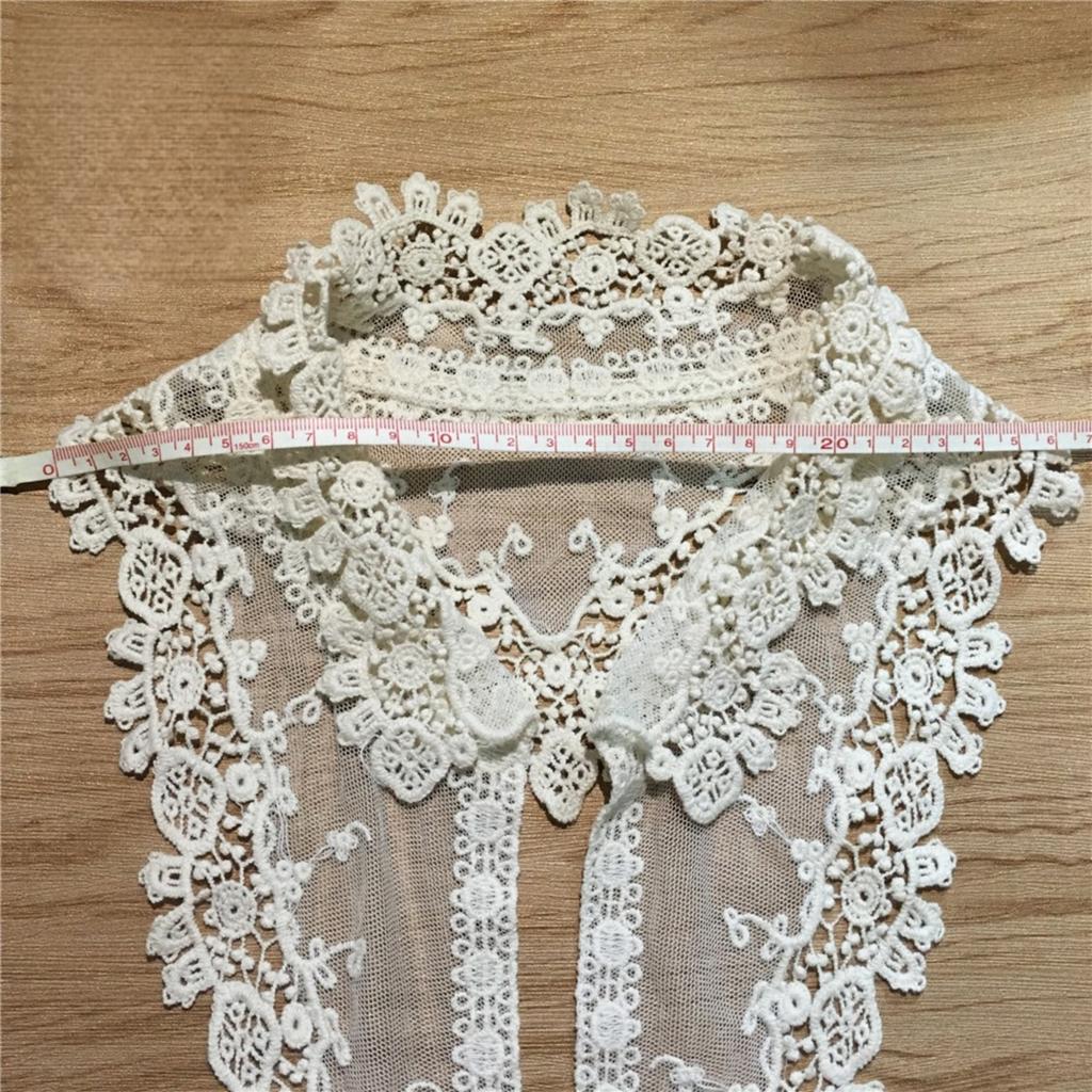 1pcs/lot Water-soluble Pure Cotton Mesh Embroidery Collar Flower; Finished Shirt Lace Embroidery Collar; Mesh Lining Material.