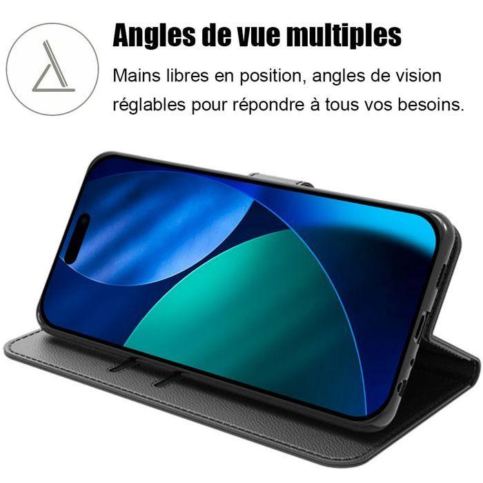 Coque pour iPhone Air - BOOLING - Cuir Synthétique Antichoc Anti-Rayures Noir - 2 Verres Trempés