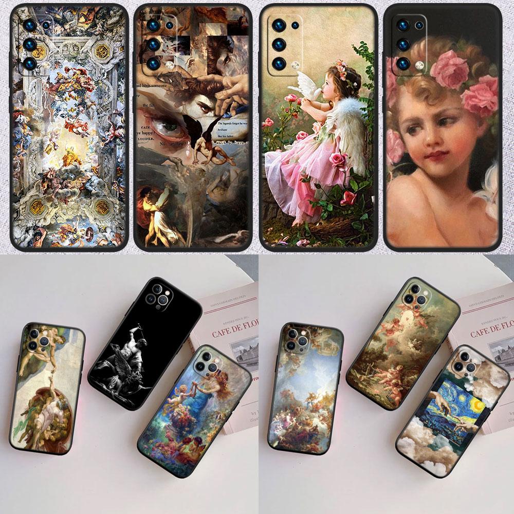 IK31 Fresko Adam Skulptur Engel Neue High-End Muschel Handyhülle für Redmi Note 13 14 Pro+ Plus A3 A3X 13X 13C 13R 14S 14C 14R