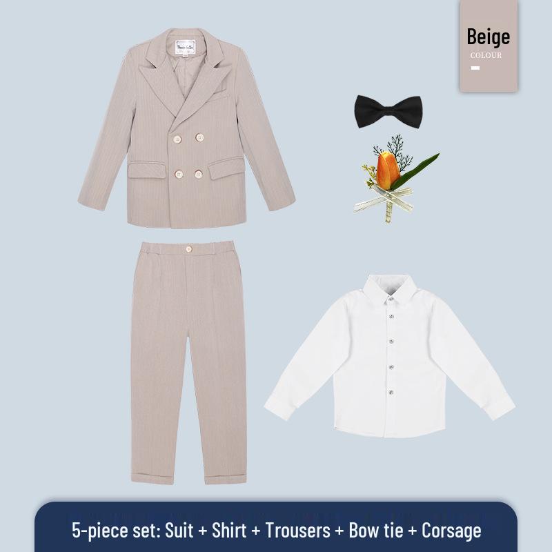 Children's Autumn Formal Wear: British-Style Blazer and Suit Set for Boys, Ideal for Weddings and Performances