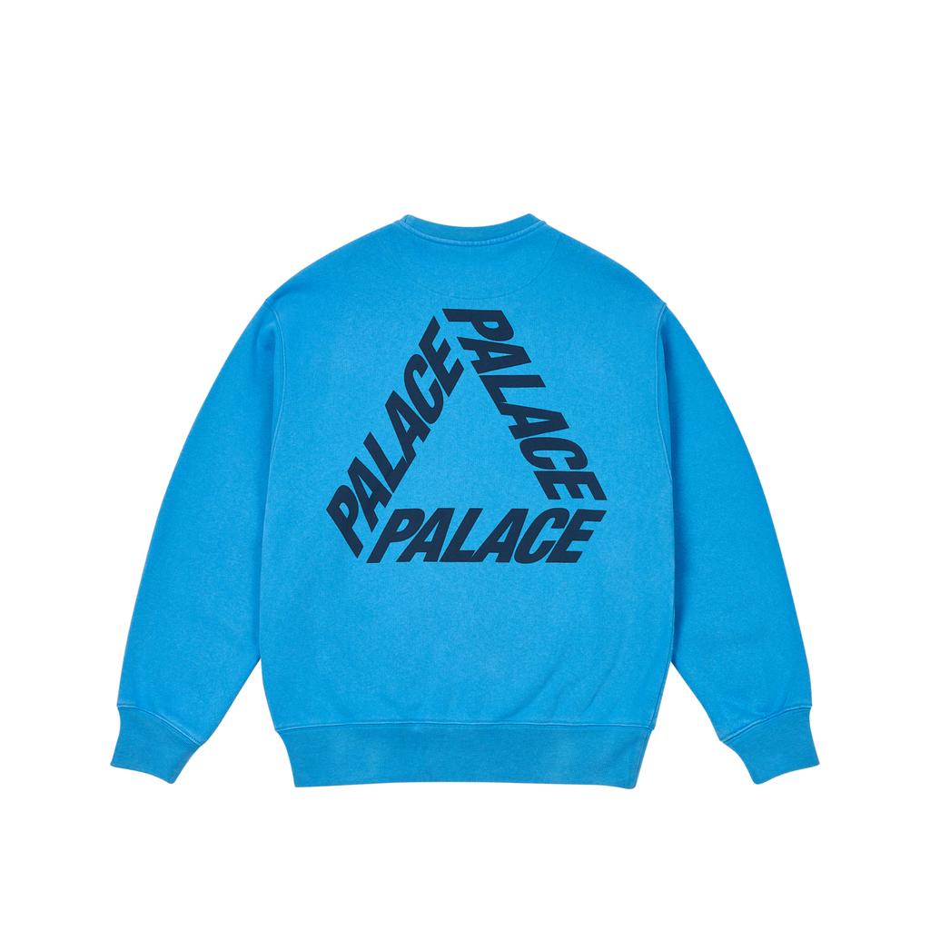 Palace Pigment P3 Crew Ocean Blue Unisex Tops P28CS036