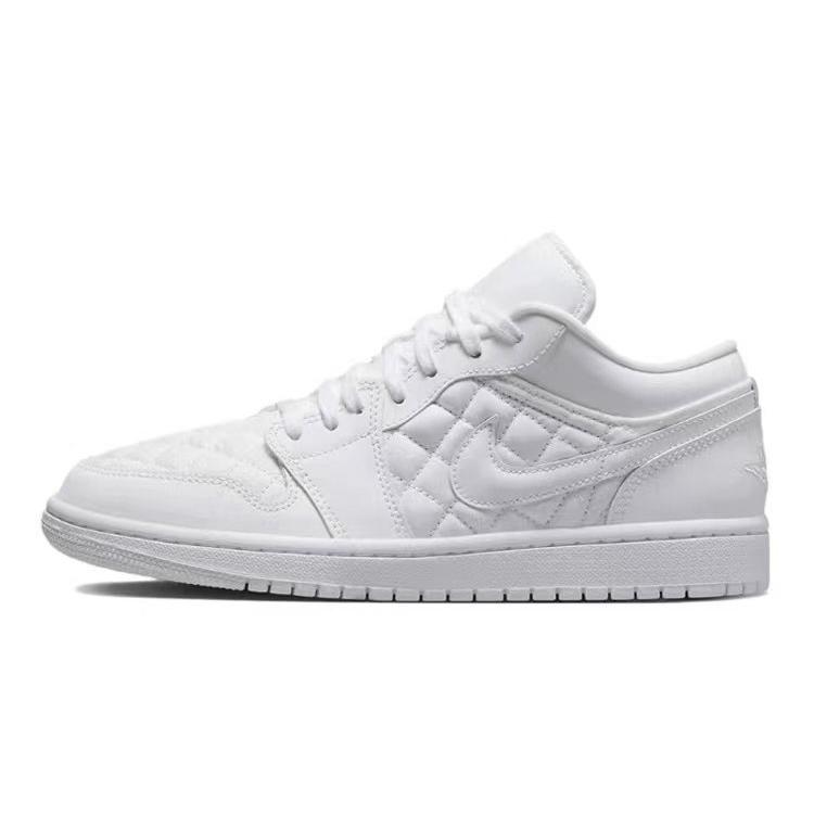 Jordan Air Jordan 1 Low Leather Low top Vintage Basketball Shoes Women's Ecru DB6480-100(Team80-)