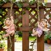 Elegant Flower Fairies Garden Statue Resin Hanging Angel Figurine Ornament With Hook For Balconies And Home Decoration