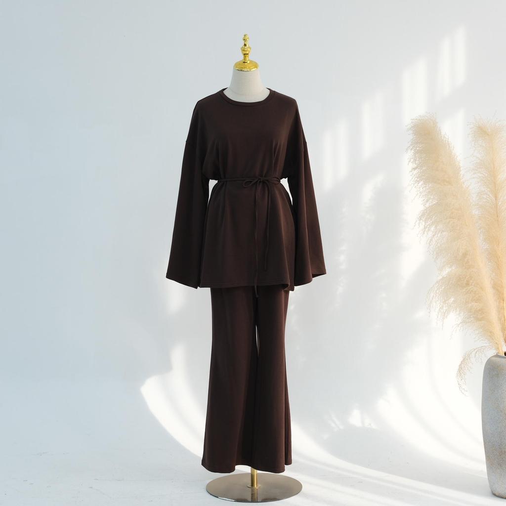 Loriya2025 Dubai Turkey Solid Two-Piece Set LR1131 & LR1132