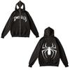 Zip Up Spider Print Hoodies Oversized Sweatshirt Coat Fashion Men Streetwear Hoodies  Female