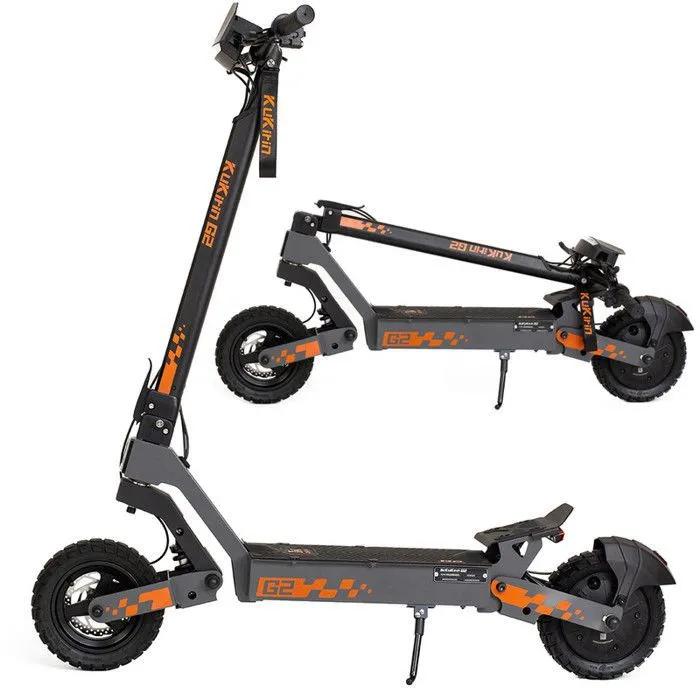 Kukirin G2 800 W 48 V 15 Ah Elektroroller, Höchstgeschwindigkeit 45–50 km/h, 10 Zoll Offroad-Reifen, LCD-Display, Reichweite 55–60 km, faltbarer E-Scooter – KEINE ABE.