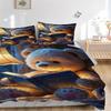 3-teiliges Anime-Teddybär-Bettwäscheset - Enthält einen Bettbezug und zwei Kissenbezüge (Kein Kern) - Perfekt für Schlafzimmer- und Gästezimmerdekoration,