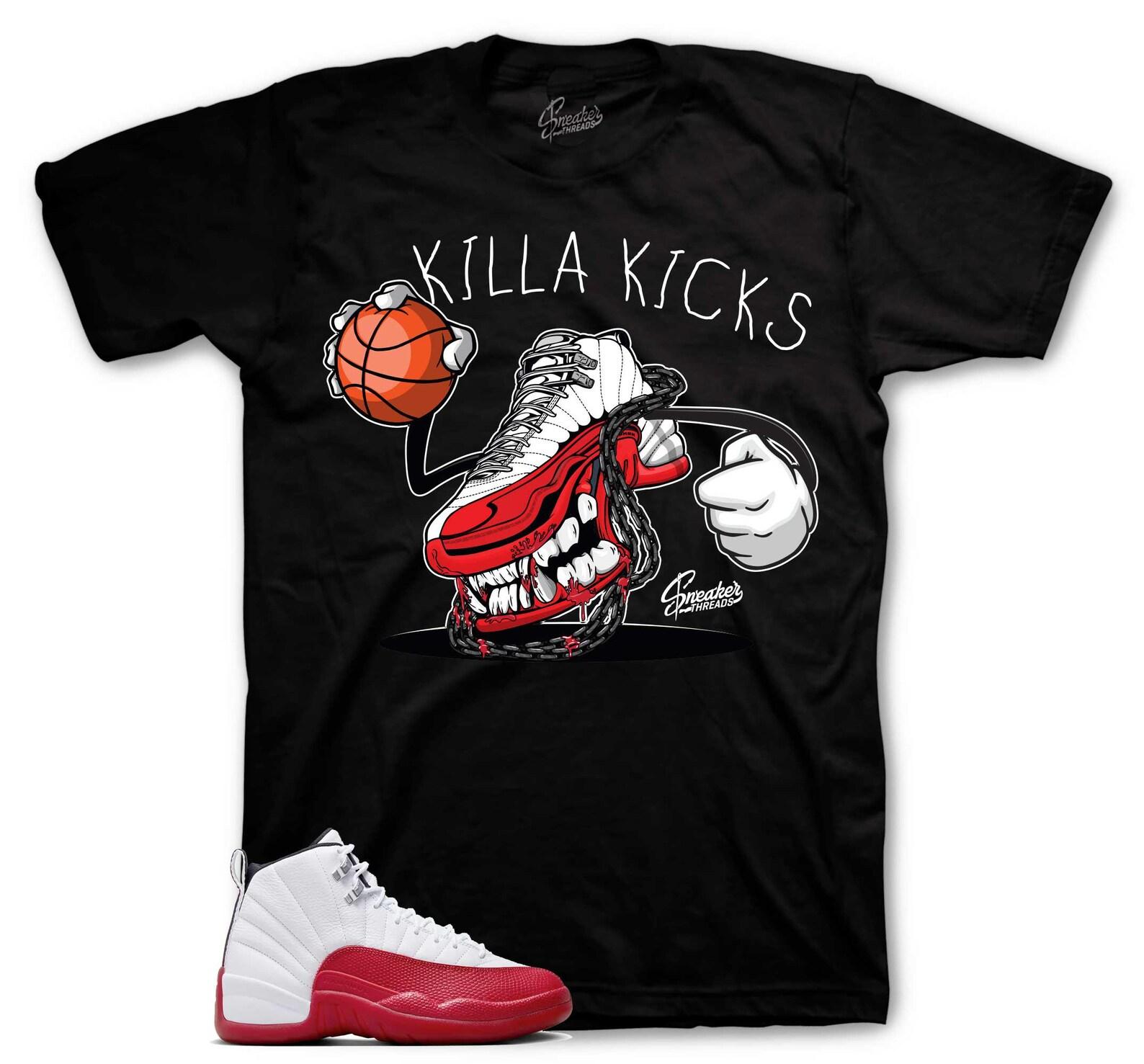 Shirts To Match Retro 12 Cherry AJ12 - Fly Kicks Sneaker Tee S