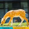 Luminous Fiberglass Sika Deer Sculpture for Garden Lawn Decoration