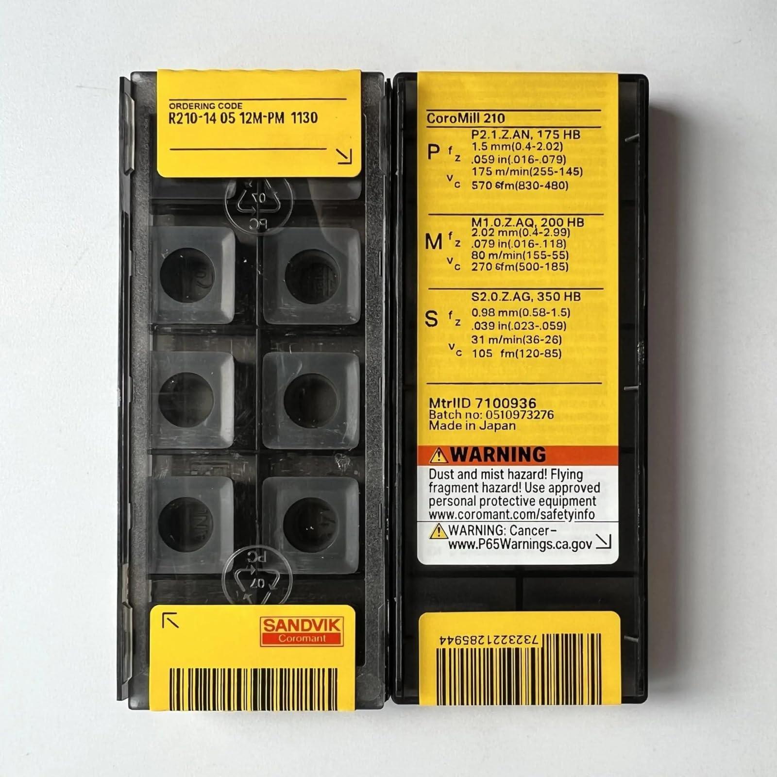 

Original Sandvik / R210-140512M-PM 1130 / CNC lathe carbide blade 10 PCS