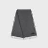 Fringed Cashmere Muffler [ Gray ]