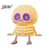 Kids Night Light Halloween Skeleton Light, Silicone Touch LED Bedside Lamp for Kids, 8 Color RGB Dimmable Warm Desk Decor Bedroom