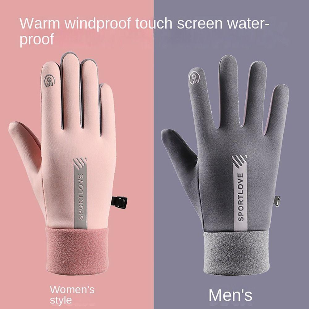 Cold Resistance Winter Gloves Thicken Ski Gloves Comfortable Driving Mittens  for Woman Man