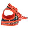 LOGOS LAND Pattern Harness | Adjustable Size for Training, Walks, and Outings, Anti-Pulling, Easy to Put on and Take Off (Orange, Size L)