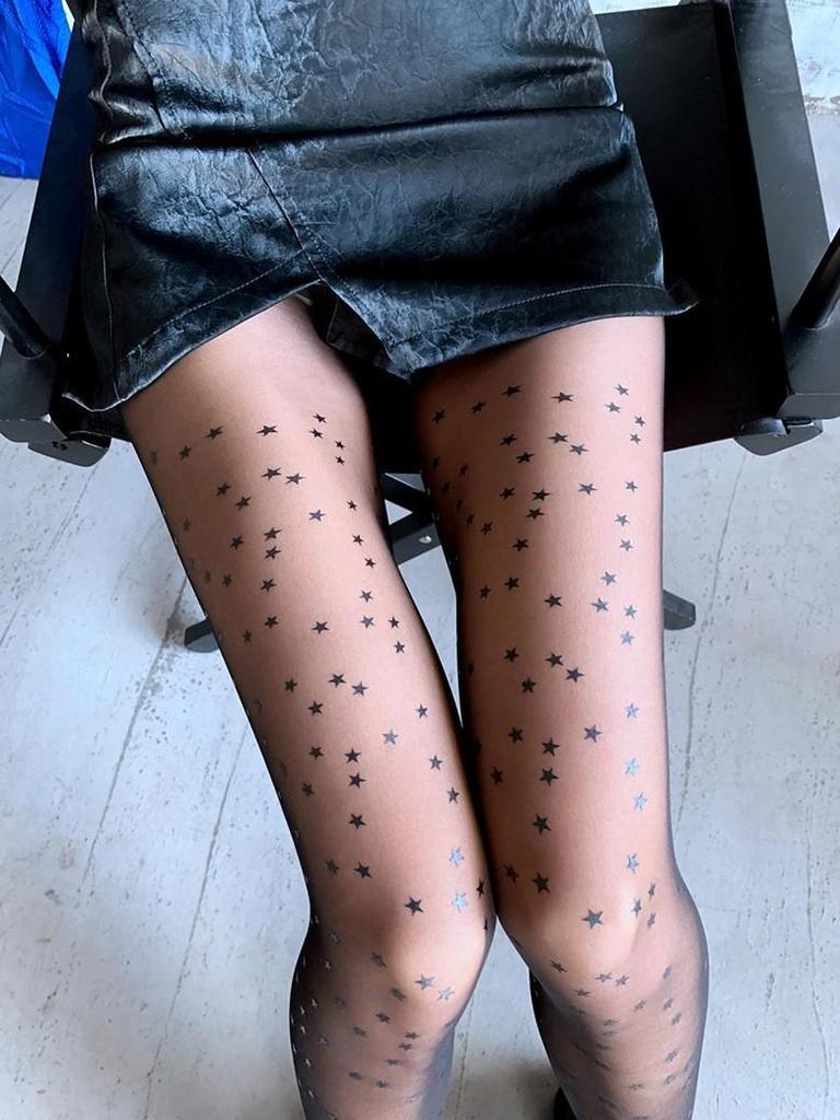 Letter Print Patterned Stockings - Breathable Spring/Summer Thin Pantyhose