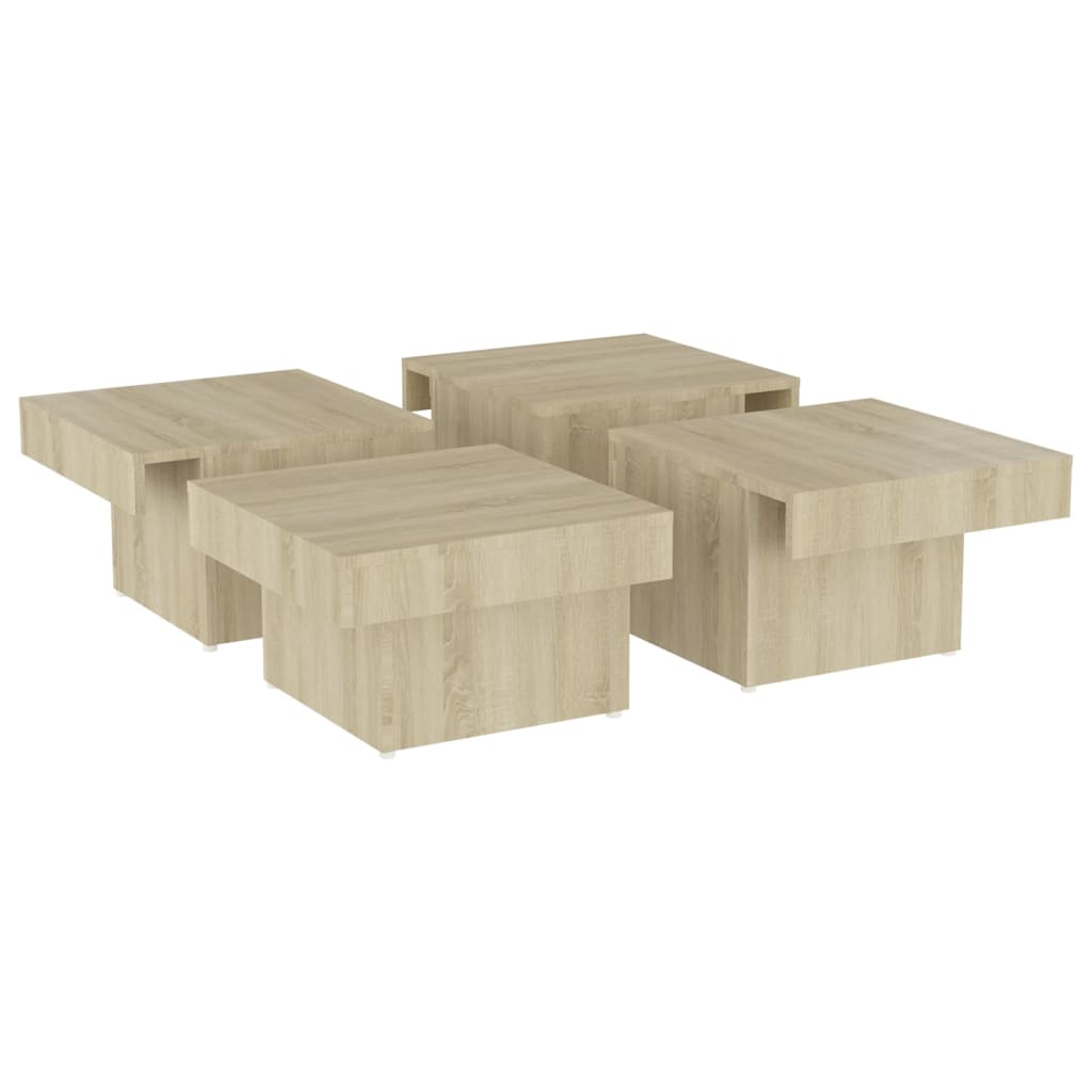  Coffee Table, Sonoma Oak, 90x90x28 Cm, Wood-based Material