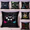 Colorful Graffiti Game Gamepad Pillow Case  Ultra Soft Skin Friendly Fabric Cloud Like Comfort & Concealed Zipper