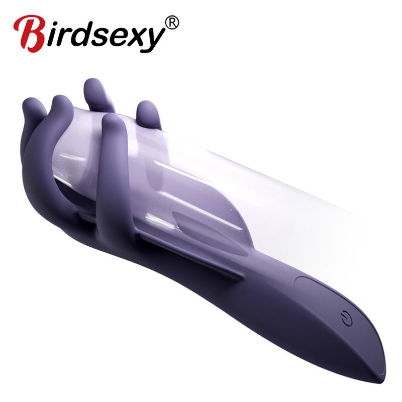 Penis Vibrator Glans Ejaculation Delay Endurance Trainer Prostate Vibration Massager Male Masturbation Adult Sex Toys for Men 18