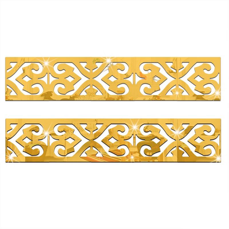 Elegant 10pcs 3d Mirror Geometry Vinyl Wall Sticker Decal For Diy Home Decoration