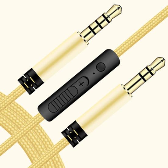 Audio Cable Gold Control 3.5mm to Plated Volume 3.5mm Male to Male Speaker