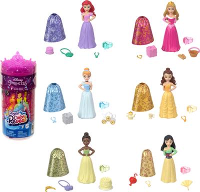 Mattel Coleção Princess Color Water Color Magic 2 Mini Acessório 6 e Disney/Disney Reveal! (Boneca Surpresa) [Pacote Surpresa] [Boneca de Vestir] [Mini