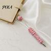 Customizable Writing Pen DIY Beadable Pen, Rhinestone Faux Pearl Ballpoint Fancy Glitter Jeweled for Crafting, Student Stationery Office Tools